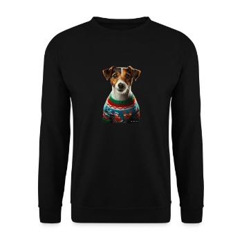 Jack Russell Terrier Weihnachten - Unisex Pullover - Schwarz - Vorne - Alina (178cm) & Michal (187cm)