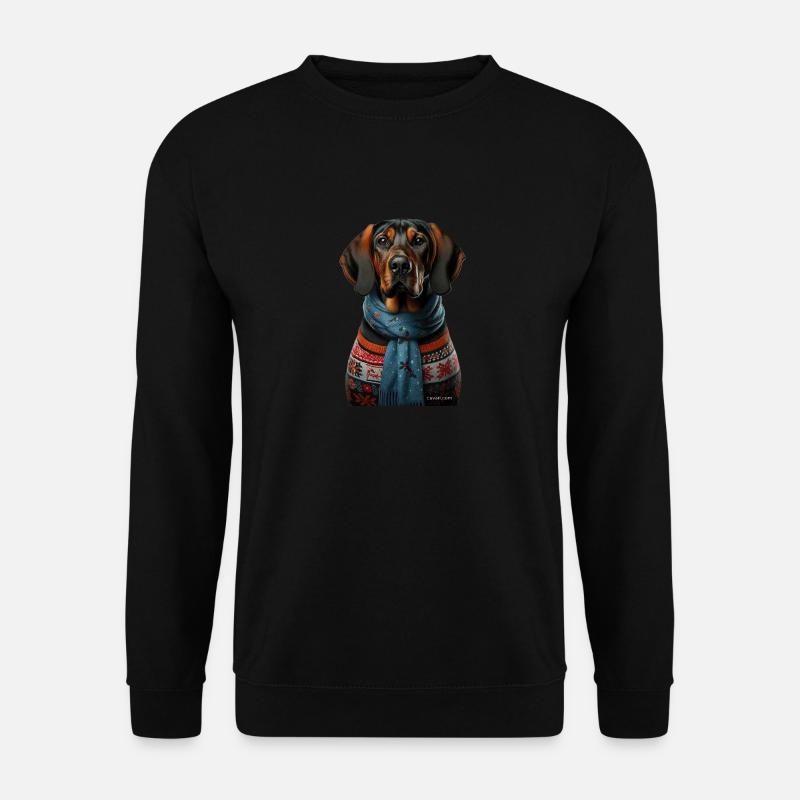 Bayrischer Gebirgsschweisshund Weihnachten - Unisex Pullover - Schwarz