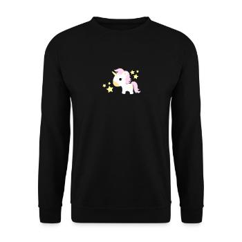 licorne - Sweat-shirt Unisexe - noir - Devant - Alina (178cm) & Michal (187cm)