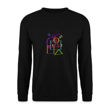 All shapes - Unisex Sweatshirt - black - Front - Alina (178cm) & Michal (187cm)