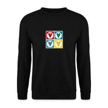 ALLES GUTE ZUM GEBURTSTAG. ALLES GUTE ZUM GEBURTSTAG. JAHRESTAG. - Unisex Pullover - Schwarz - Vorne - Alina (178cm) & Michal (187cm)