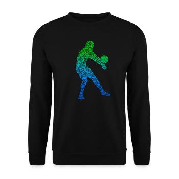 Joueur de beach-volley Joueurs de volley-ball Hommes - Sweat-shirt Unisexe - noir - Devant - Alina (178cm) & Michal (187cm)