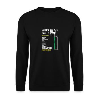 Sternzeichen Widder - Unisex Pullover - Schwarz - Vorne - Alina (178cm) & Michal (187cm)