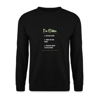Bingo - Unisex Pullover - Schwarz - Vorne - Alina (178cm) & Michal (187cm)