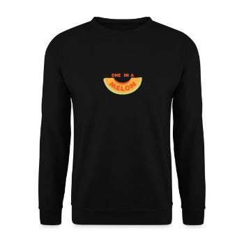 Fruits / fruits: melon - pastèque - Sweat-shirt Unisexe - noir - Devant - Alina (178cm) & Michal (187cm)