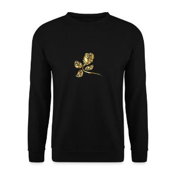 Goldene Rose - Unisex Pullover - Schwarz - Vorne - Alina (178cm) & Michal (187cm)