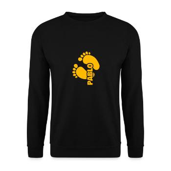 Empreinte bébé naissance Pablo - Sweat-shirt Unisexe - noir - Devant - Alina (178cm) & Michal (187cm)