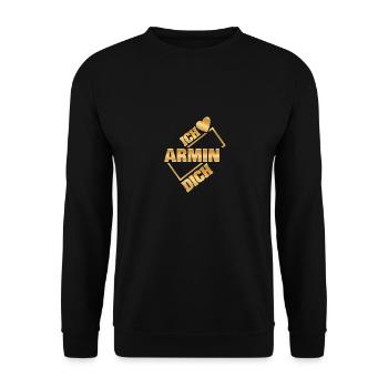 Liebespaar für Armin Couple Liebe - Unisex Pullover - Schwarz - Vorne - Alina (178cm) & Michal (187cm)
