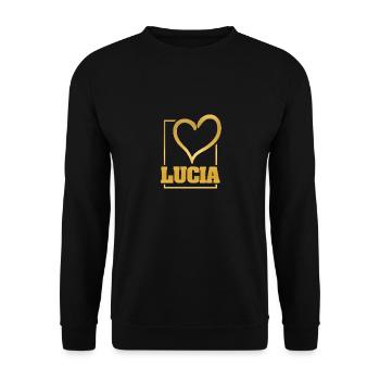 Gift for Lucia - Unisex Sweatshirt - black - Front - Alina (178cm) & Michal (187cm)