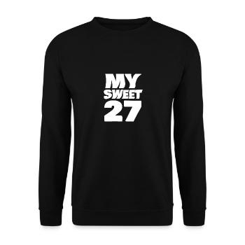27 ans - Sweat-shirt Unisexe - noir - Devant - Alina (178cm) & Michal (187cm)