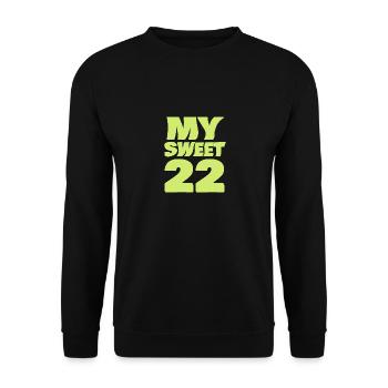 Sweet 22 - Unisex Sweatshirt - black - Front - Alina (178cm) & Michal (187cm)