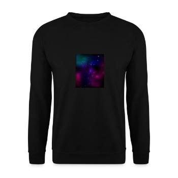 Galaxy - northern lights - Unisex Sweatshirt - black - Front - Alina (178cm) & Michal (187cm)