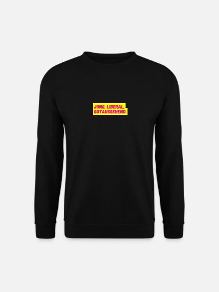Jung liberal gutaussehend BWL Memes FDP - Unisex Pullover - Schwarz