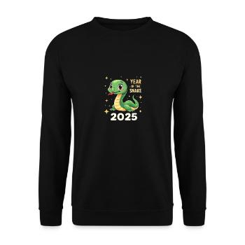 Réveillon du Nouvel An en Chine - Serpent 2025 - Sweat-shirt Unisexe - noir - Devant - Alina (178cm) & Michal (187cm)