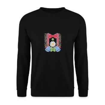 Faschingskostüm Damen Männer Clown Karneval - Unisex Pullover - Schwarz - Vorne - Alina (178cm) & Michal (187cm)
