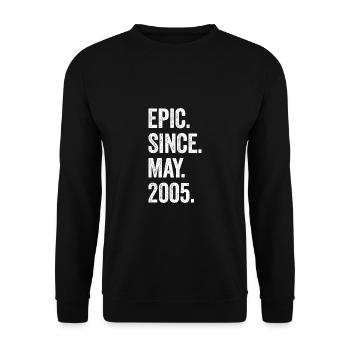 18 Years Old Epic Since May 2005 18th Birthday - Unisex Sweatshirt - black - Front - Alina (178cm) & Michal (187cm)