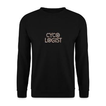 Cyco Logist Cycling Bicycle Road Bike Cyclist - Unisex Sweatshirt - black - Front - Alina (178cm) & Michal (187cm)