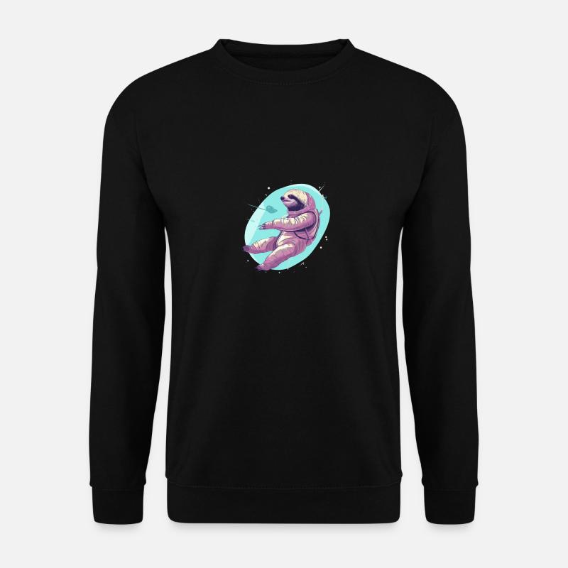 Faultier im Weltall - Unisex Pullover - Schwarz