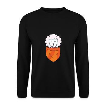 Caniche dans la poche Chiot Chiot Chien Amour - Sweat-shirt Unisexe - noir - Devant - Alina (178cm) & Michal (187cm)