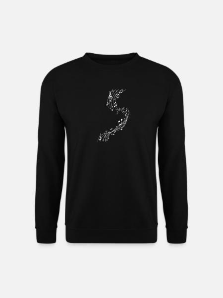 Musik ist Leben Musiker Ich liebe Musik Geschenk - Unisex Pullover - Schwarz