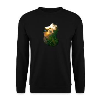 Pusteblume - Unisex Pullover - Schwarz - Vorne - Alina (178cm) & Michal (187cm)