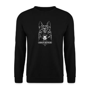 German Shepherd Mom Hunde Hund Wilsigns - Unisex Pullover - Schwarz - Vorne - Alina (178cm) & Michal (187cm)