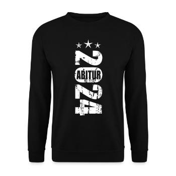Abitur 2024 - Unisex Pullover - Schwarz - Vorne - Alina (178cm) & Michal (187cm)