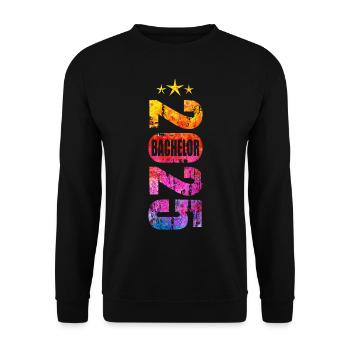 Bachelor 2025 Vintage - Unisex Pullover - Schwarz - Vorne - Alina (178cm) & Michal (187cm)