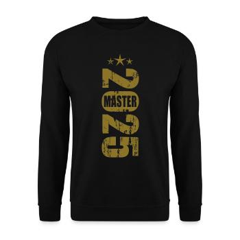 Master 2025 Vintage - Unisex Pullover - Schwarz - Vorne - Alina (178cm) & Michal (187cm)