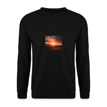 Coucher de soleil sun wake up ete - Sweat-shirt Unisexe - noir - Devant - Alina (178cm) & Michal (187cm)