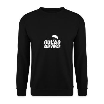 Gulag Warzone King Gamer Meme Idée cadeau - Sweat-shirt Unisexe - noir - Devant - Alina (178cm) & Michal (187cm)