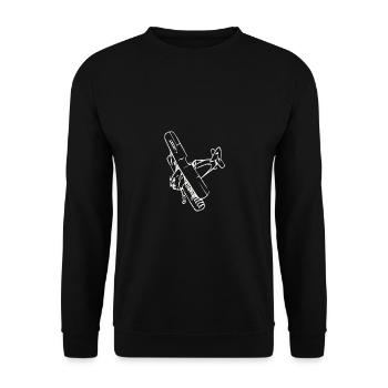 Avion - Sweat-shirt Unisexe - noir - Devant - Alina (178cm) & Michal (187cm)