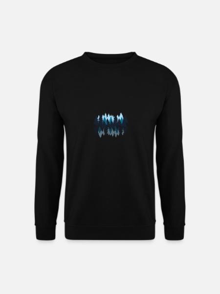 Outdoor Wildnis Naturliebhaber Wald Vektorgrafik - Unisex Pullover - Schwarz