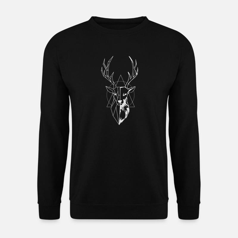 Hirsch - Unisex Pullover - Schwarz