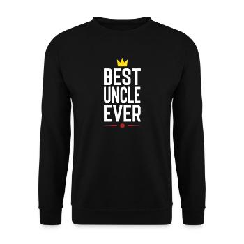 Best Uncle Ever - Unisex Sweatshirt - black - Front - Alina (178cm) & Michal (187cm)