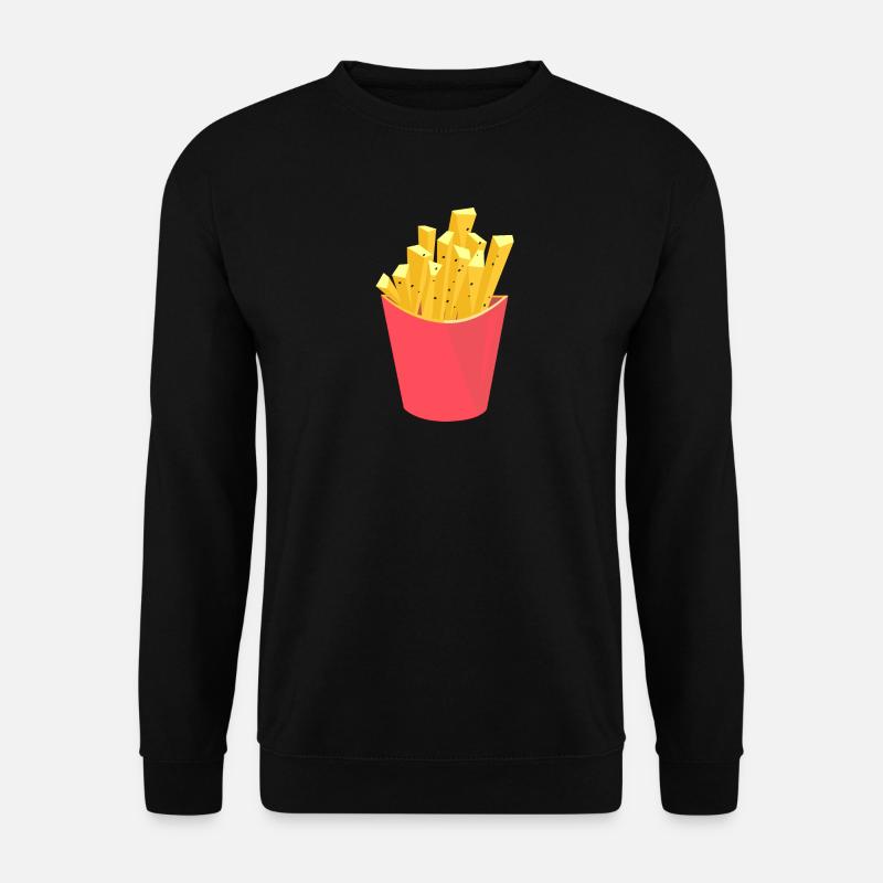 Abstrakte Kunst Pommes - Unisex Pullover - Schwarz