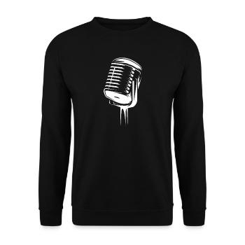 Microphone Icon Music Musician Singer Rapper icon - Unisex Sweatshirt - black - Front - Alina (178cm) & Michal (187cm)