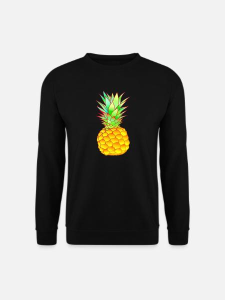 tropische Ananas farbenfroh - Unisex Pullover - Schwarz