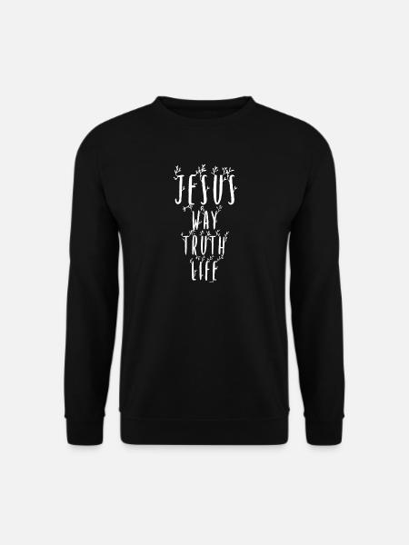 Jesus Christus Jesus Christus Jesus - Unisex Pullover - Schwarz