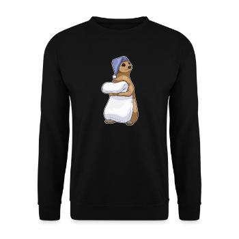 Couverture de couchage en suricate - Sweat-shirt Unisexe - noir - Devant - Alina (178cm) & Michal (187cm)