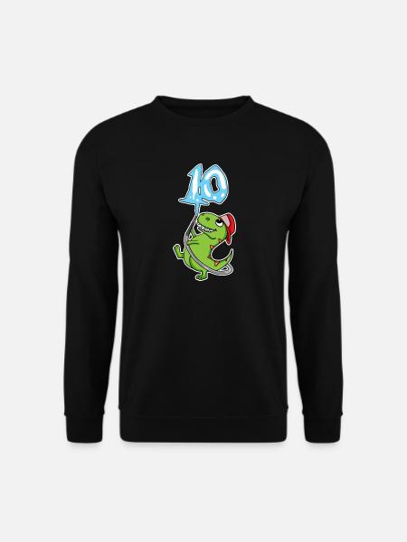 10th Birthday Dinosaur - Unisex Sweatshirt - black