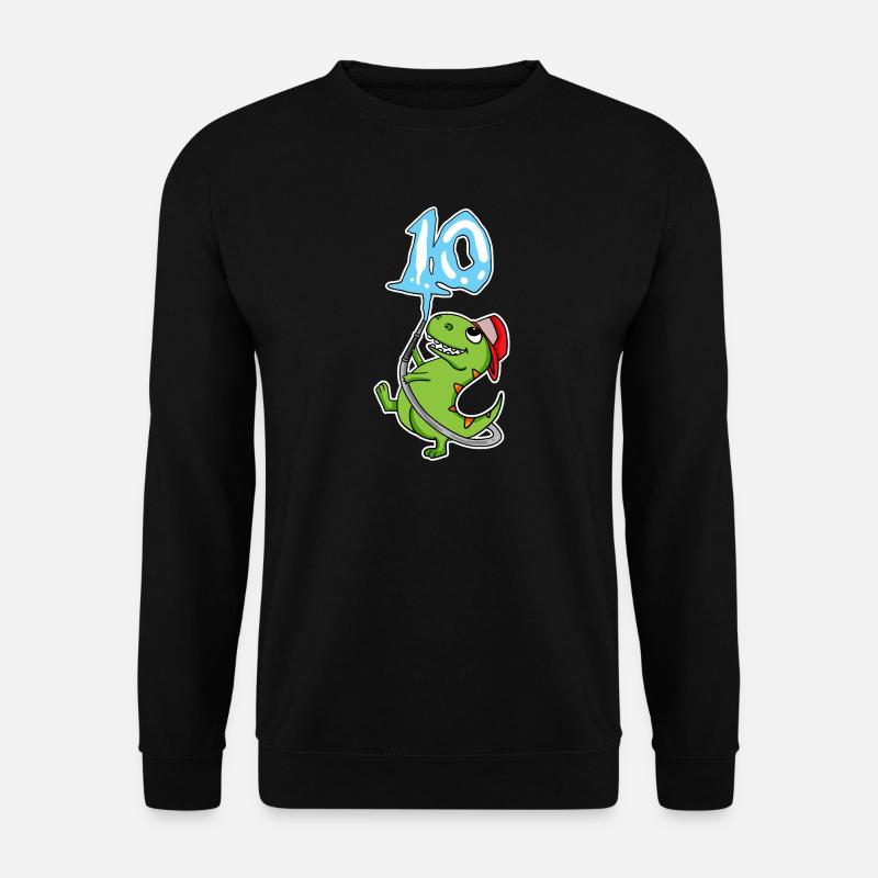 Dinosaure du 10e anniversaire - Sweat-shirt Unisexe - noir