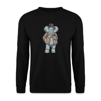 Elefant Poker Pokerchips - Unisex Pullover - Schwarz - Vorne - Alina (178cm) & Michal (187cm)