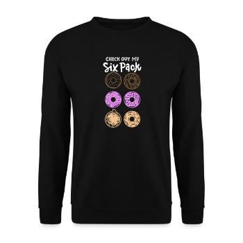 Donut Fitnessstudio - Unisex Pullover - Schwarz - Vorne - Alina (178cm) & Michal (187cm)