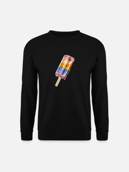 Eis am Stil Regenbogen - Unisex Pullover - Schwarz