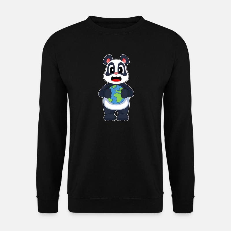 Panda Erde - Unisex Pullover - Schwarz