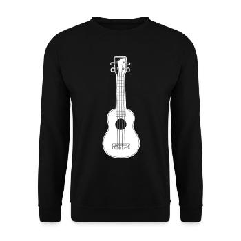 Ukulele Skizze - Unisex Pullover - Schwarz - Vorne - Alina (178cm) & Michal (187cm)