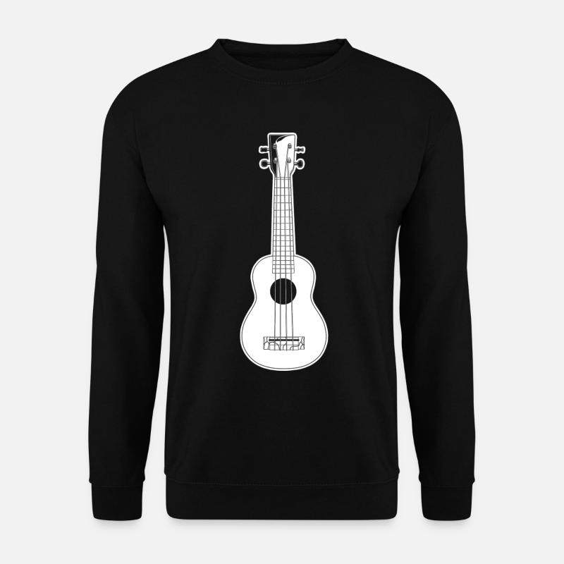 Ukulele Skizze - Unisex Pullover - Schwarz