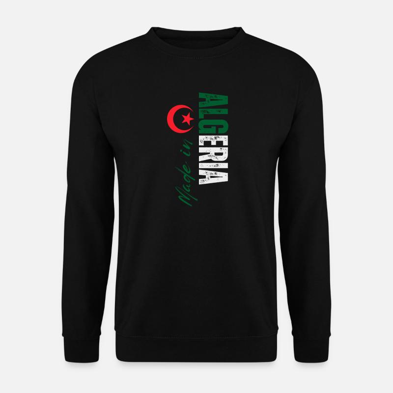 Made in Algeria, vertical design - Unisex Sweatshirt - black