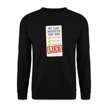 Chimiste légiste Laboratoire de criminalistique Toxicologie - Sweat-shirt Unisexe - noir - Devant - Alina (178cm) & Michal (187cm)